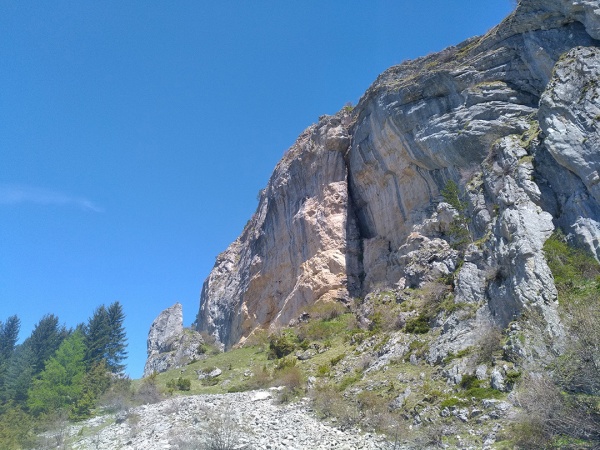 Falaise vue d'en bas